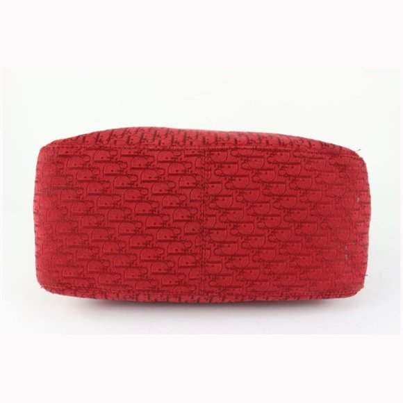 Dior Red Monogram Trotter Book Tote Shopper Bag 98da43 - Picture 7 of 12